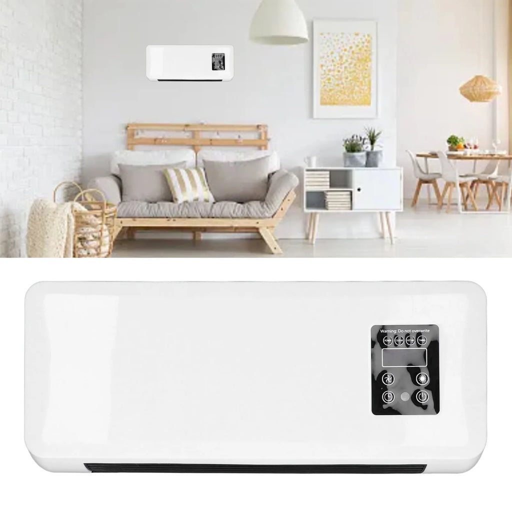 Aquecedor Condicionador de Ar Montado na Parede Ajustável Dois Modos Portátil Tela Sensível ao Toque Aquecedor Condicionador de Ar Montado na Parede para Escritório Quarto