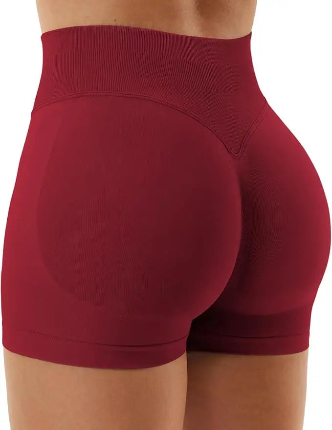 Gym Shorts Women Fitness Sports Biker Shorts 4.5" Low Waist Band Yoga Shorts Workout Tights Scrunch Butt Seamless Leggings Woman