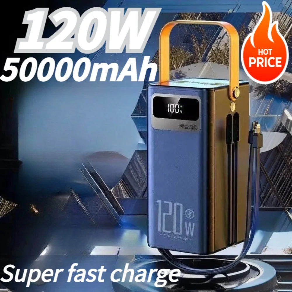 Portable Power Bank 80000mAh 120W Super Fast Charger Large Capacity