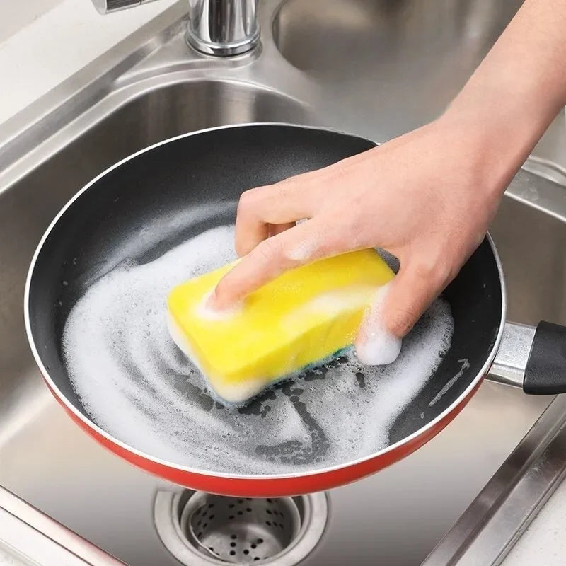 10/5/1Pc Esponja de Cozinha para Lavar Louça Macia Absorvente Limpa Esfregar Panela Esfregão de Ferrugem Kits de Remoção Escova de Limpeza Doméstica Esponja