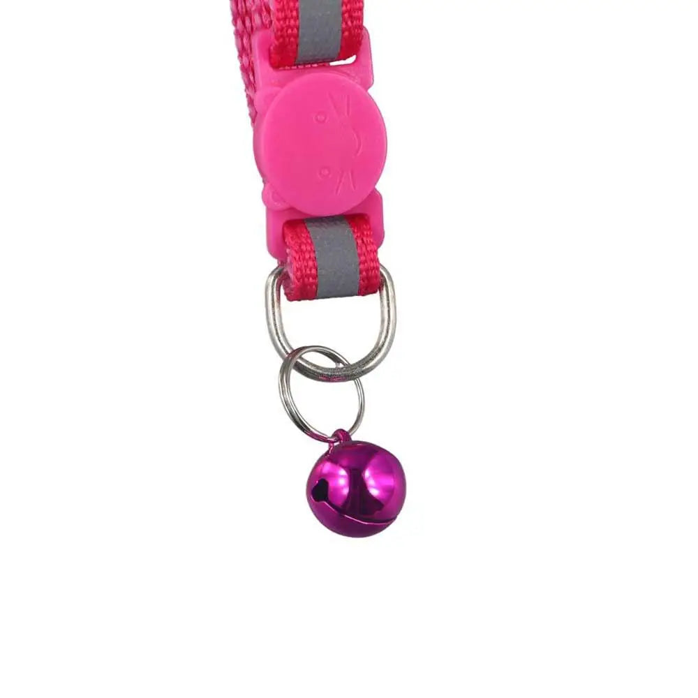 Coleira para Gatos com Sino Ajustável e Fivela de Nylon com Padrão de Cabeça de Gato, Acessório para Decoração de Pescoço de Gato, Acessório para Animais de Estimação