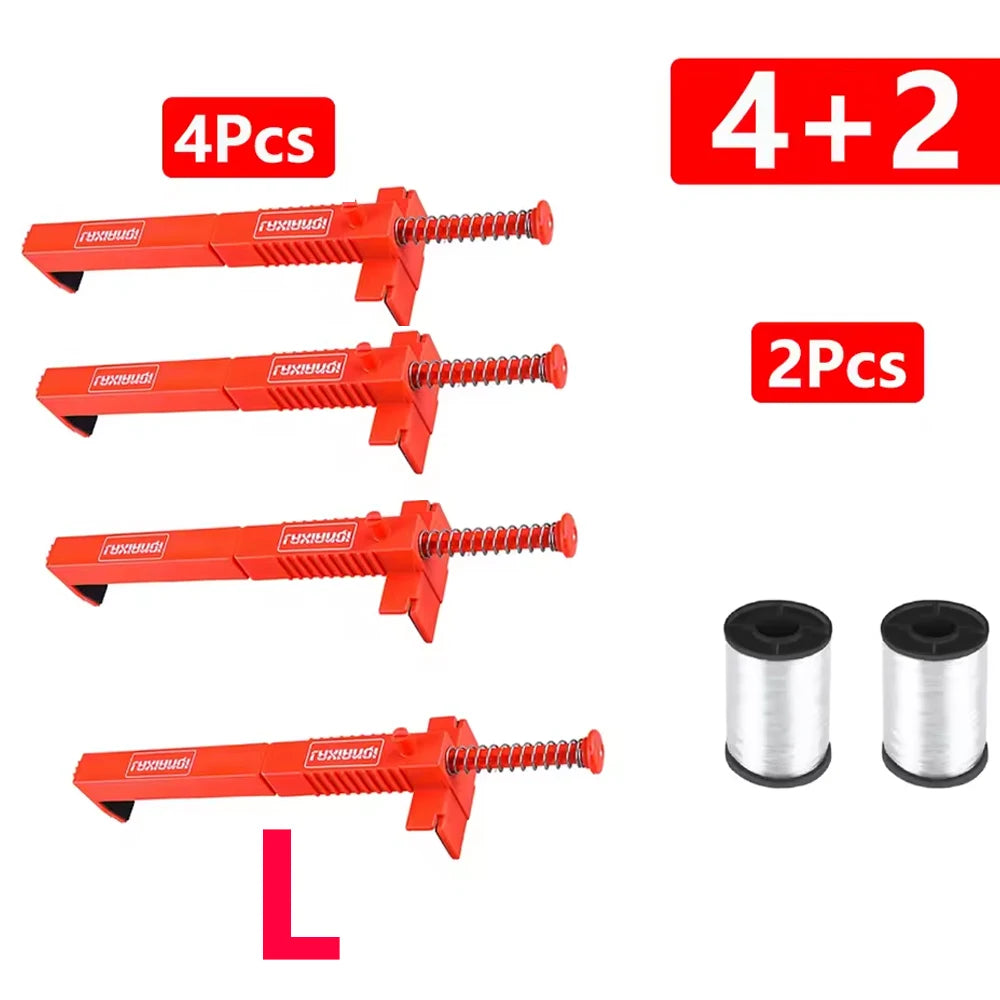 1-6pcs Bricklaying Wire Drawer Liner Construction Tool Bricklaying Wall Builder Building Wire Frame Brick Liner Runner Levelers