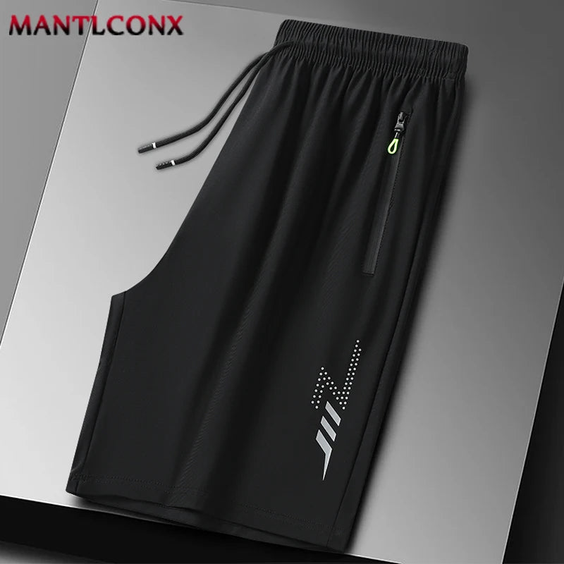 Summer Classic Joggers Men's Shorts Gym Fitness Quick Dry Running Sports Board Shorts New Summer Casual Bottom Zipper Pockets