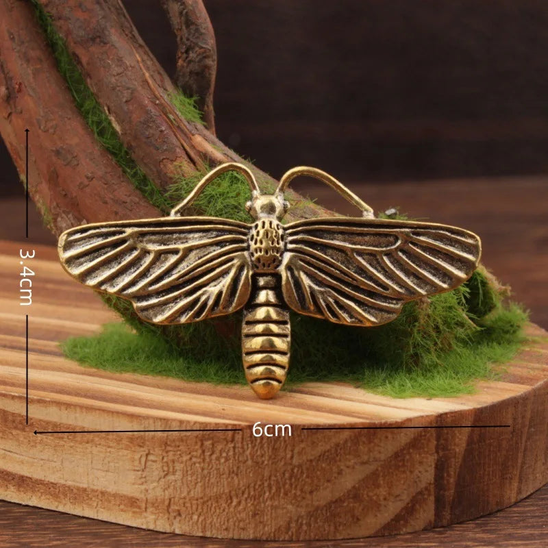 Estatueta de Borboleta Retrô em Latão, Ornamento de Decoração para Casa, Artesanato de Decoração de Casa, Estátua de Borboleta para Decoração de Casa