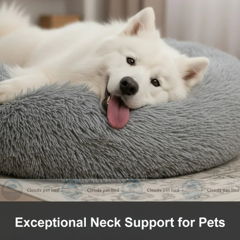 Calming Dog & Cat Bed with Extra Filling, conforms to your pet's body shape | Soft and fluffy like lying on a cloud | 9 colors