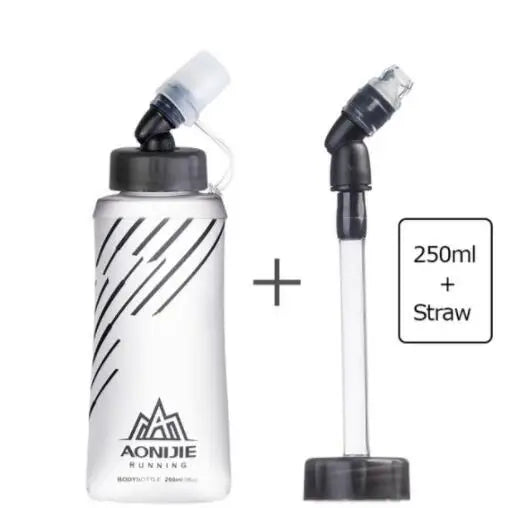 AONIJIE 250ML 600ML Foldable Silicone Soft Flask Water Bottle for Outdoor Sport Traveling Running Kettle Hydration Pack Bag Vest