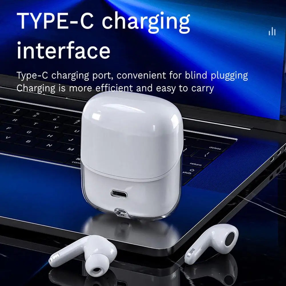 2 Pares Fones de Ouvido Sem Fio Bluetooth 5.5 HiFi Graves Estéreo com Cancelamento de Ruído para Laptop e Celulares