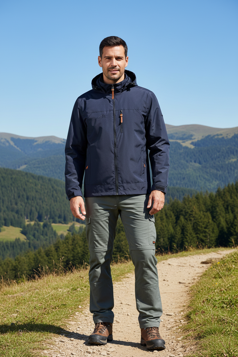 Jaqueta Corta-Vento Masculina Impermeável — Trilha, Camping, Pesca...